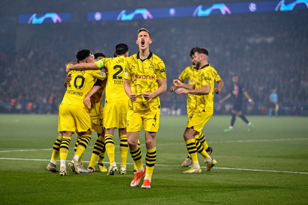 Dortmund vs PSG in Champions League Dortmund