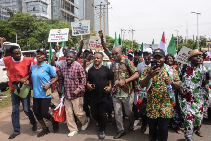 Workers protest electricity tariff hike in Abuja Workers