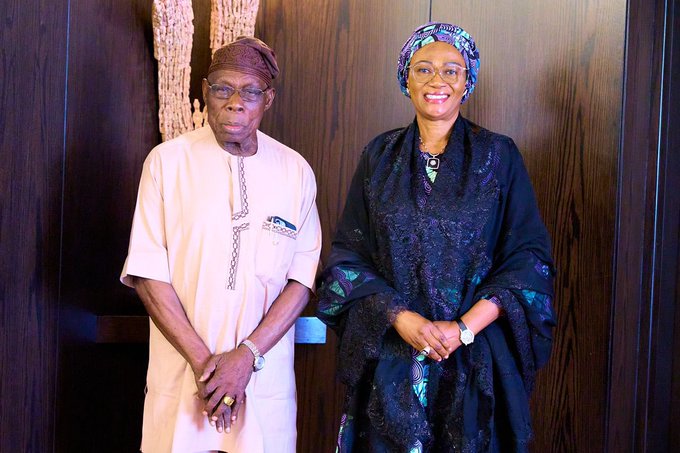 Obasanjo and Remi Tinubu Obasanjo