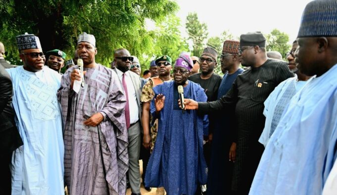 Tinubu, Akpabio, and others in Maiduguri Akpabio