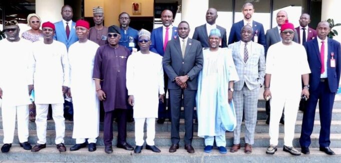 Senators with EFCC chairman Budget allocation