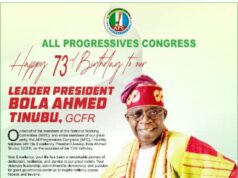 HAPPY 73rd TO OUR LEADER PRESIDENT BOLA AHMED TINUBU, BY DR ABDULLAHI UMAR GANDUJE, APC NATIONAL CHAIRMAN