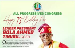 HAPPY 73rd TO OUR LEADER PRESIDENT BOLA AHMED TINUBU, BY DR ABDULLAHI UMAR GANDUJE, APC NATIONAL CHAIRMAN