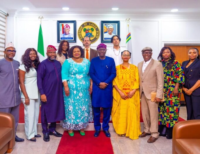 Sanwo-Olu and AFRIMA officials Sanwo-Olu