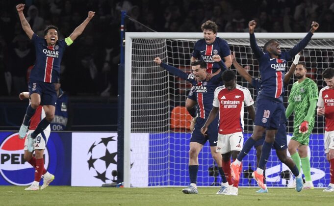 Arsenal vs PSG in Champions League Arsenal