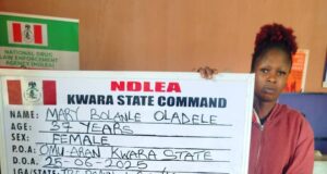 NDLEA foils Beninese’s attempt to smuggle drugs into Nigeria, arrests 72-year-old woman in Delta NDLEA