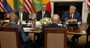 Trump asks Liberian president: Where did you learn to speak English? Liberian president