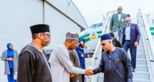 PHOTOS: Shettima arrives London to accompany Buhari’s remains to Nigeria Shettima