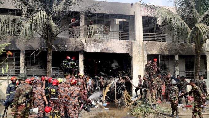 19 killed, 50 injured as Bangladesh air force plane crashes into college campus Bangladesh
