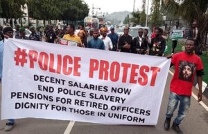 Sowore leads retired police officers’ protest in Abuja over pension scheme
