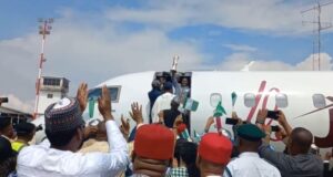 Super Falcons arrive Abuja with WAFCON trophy Super Falcons