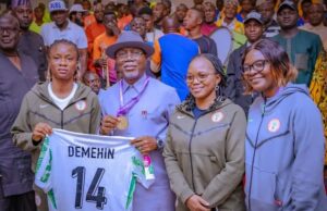 Aiyedatiwa gifts Super Falcons defender, crew N60m, house