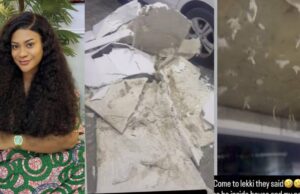 Actress Nkechi Blessing escapes unhurt as POP ceiling collapses