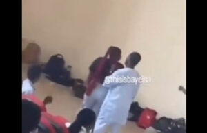 VIDEO: Lecturer, female student clash in exam hall over malpractice Lecturer