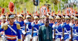 PHOTOS: Tinubu receives military honours in Brazil Tinubu