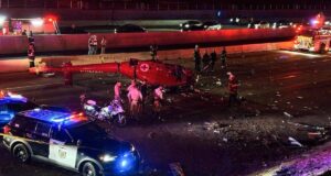 Medical helicopter crashes in California