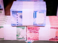 Naira dips slightly at official market, settles at N1,343.6