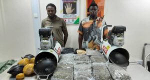 NDLEA intercepts drugs hidden in cylinders, auto parts at Lagos airport NDLEA