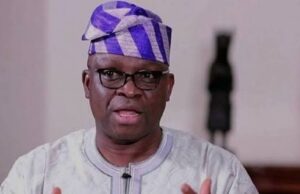 Fayose slams PDP faction’s U.S Embassy protest, calls it “last kick of a dead NWC”