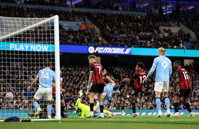 Haaland nets brace as Man City thrash Bournemouth to go second in Premier League Haaland