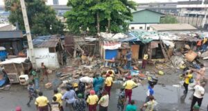 Tension in Ebute Meta as Lagos govt demolishes illegal structures
