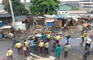 Tension in Ebute Meta as Lagos govt demolishes illegal structures
