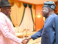 Jonathan visits Tinubu at State House Tinubu
