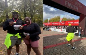 PHOTOS: Makinde, daughter complete Brussels Half Marathon in Belgium Brussels Half Marathon
