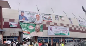 Tension as angry delegates pull down posters of absent govs at PDP convention