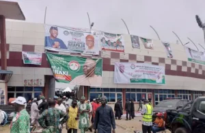 Tension as angry delegates pull down posters of absent govs at PDP convention