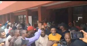 Protest rocks PDP secretariat as Abdulrahman resumes as chairman PDP