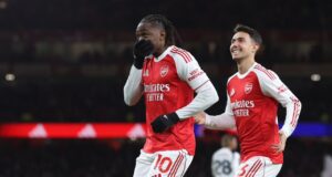 Eze bags hat-trick as Arsenal thrash Tottenham at Emirates Eze