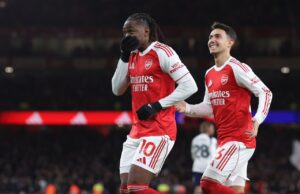 Eze bags hat-trick as Arsenal thrash Tottenham at Emirates Eze
