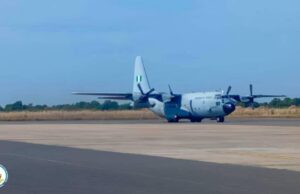 NAF C-130 aircraft lands safely in Banjul
