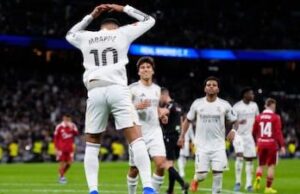 Mbappe equals Ronaldo record as Real Madrid beat Sevilla Mbappe