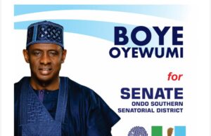 Boye Oyewumi: Ondo South senatorial candidate set to replace Jimoh Ibrahim Oyewumi