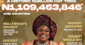 ‘Behind The Scenes’ tops 2025 Nollywood box office, hits N1.32bn Akindele