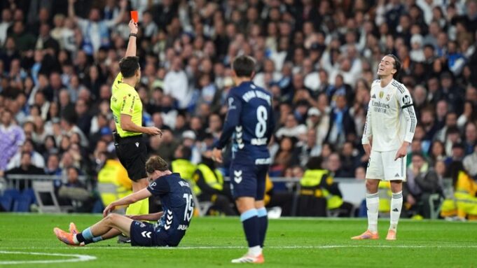 2 Real Madrid sent off in Celta Vigo defeat Celta Vigo