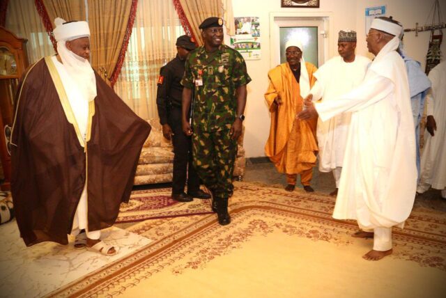 PHOTOS: Army chief visits Sultan of Sokoto after US airstrikes Sultan
