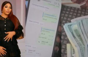Doris Ogala displays $10,000, alleges payment came from Pastor Chris Okafor