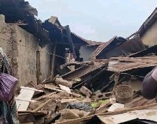 Photos: Tension as late-night explosion damages buildings In Kwara