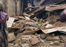 Photos: Tension as late-night explosion damages buildings In Kwara