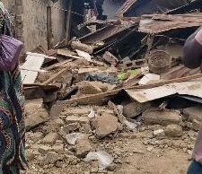 Photos: Tension as late-night explosion damages buildings In Kwara