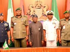 Tinubu meets service chiefs behind closed doors at Aso Rock