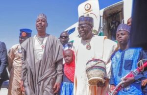 Tinubu arrives in Maiduguri to commission projects