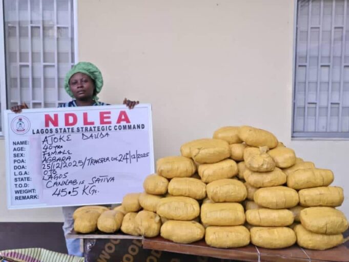 Woman arrested by NDLEA in Lagos NDLEA