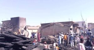 Fire destroys 48 shops at Elegushi Market in Lagos