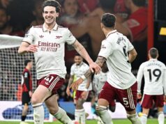 Rice double sends Arsenal six points clear after win at Bournemouth Arsenal