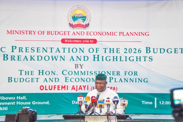 Ekiti govt presents N415.5bn 2026 budget, targets N8.8trn GDP Budget