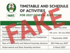 INEC denies release of 2027 election timetable